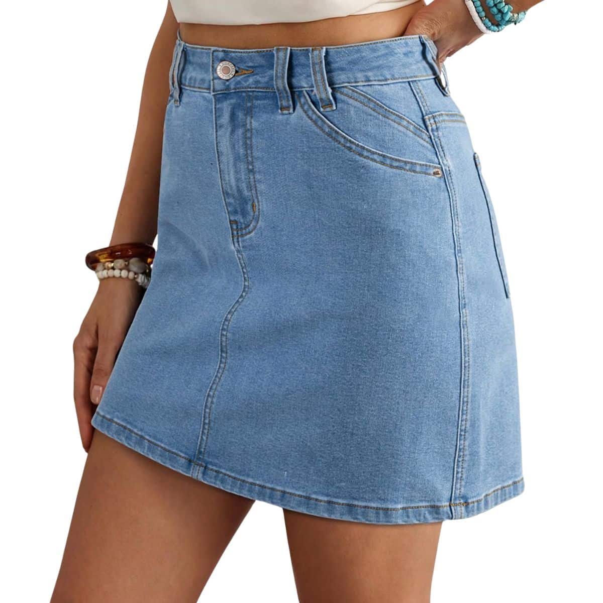 Women’s High Waist Denim Mini Skirt