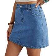 Women’s High Waist Denim Mini Skirt
