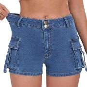 Women’s Y2K Cargo Denim Ultra Shorts