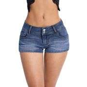 Women’s Low Rise Y2K Stretch Denim Shorts