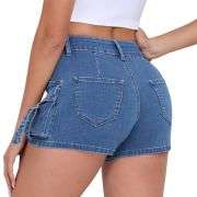 Women’s Y2K Cargo Denim Ultra Shorts