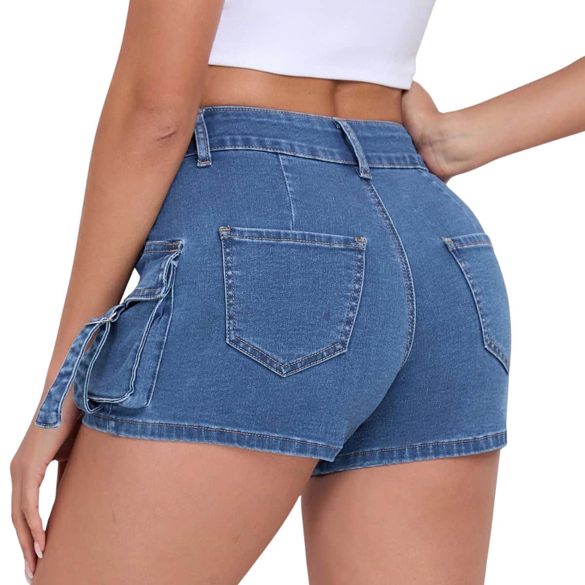 Women’s Y2K Cargo Denim Ultra Shorts
