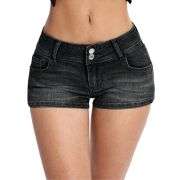 Women’s Low Rise Y2K Stretch Denim Shorts