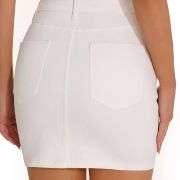 Women’s Rhinestone Stretch Sparkly Y2K Denim Mini Skirt