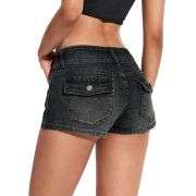 Women’s Low Rise Y2K Stretch Denim Shorts