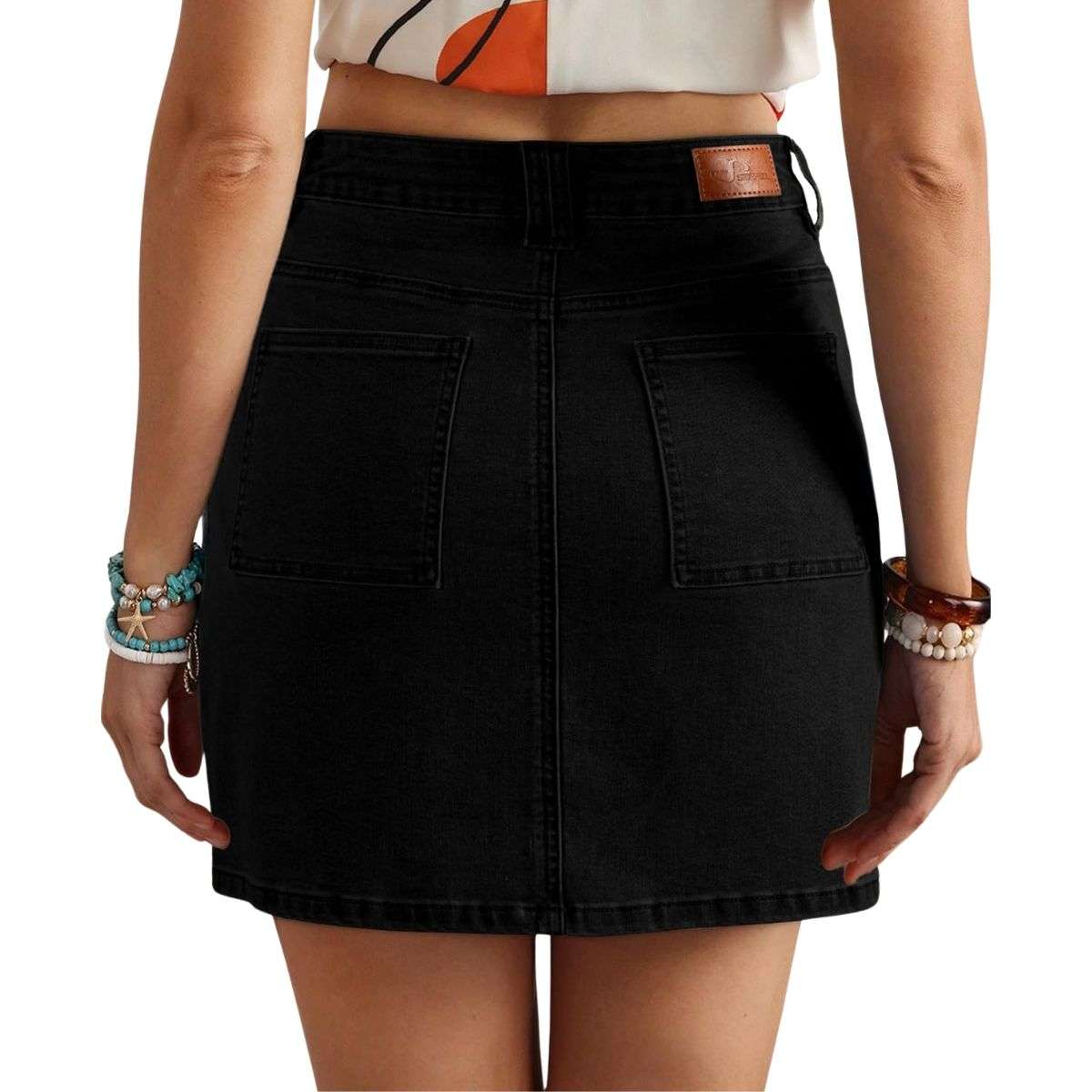 Women’s High Waist Denim Mini Skirt