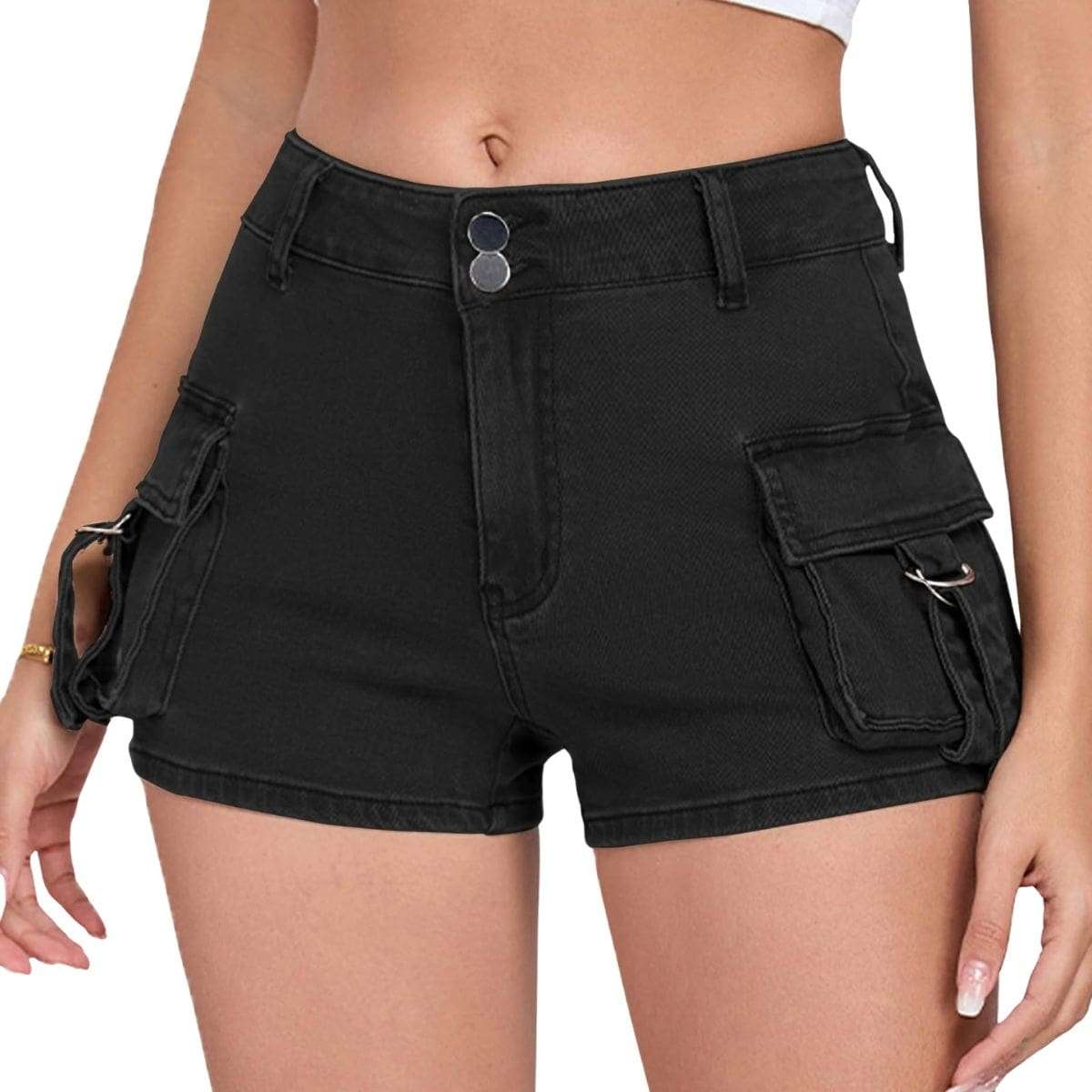 Women’s Y2K Cargo Denim Ultra Shorts