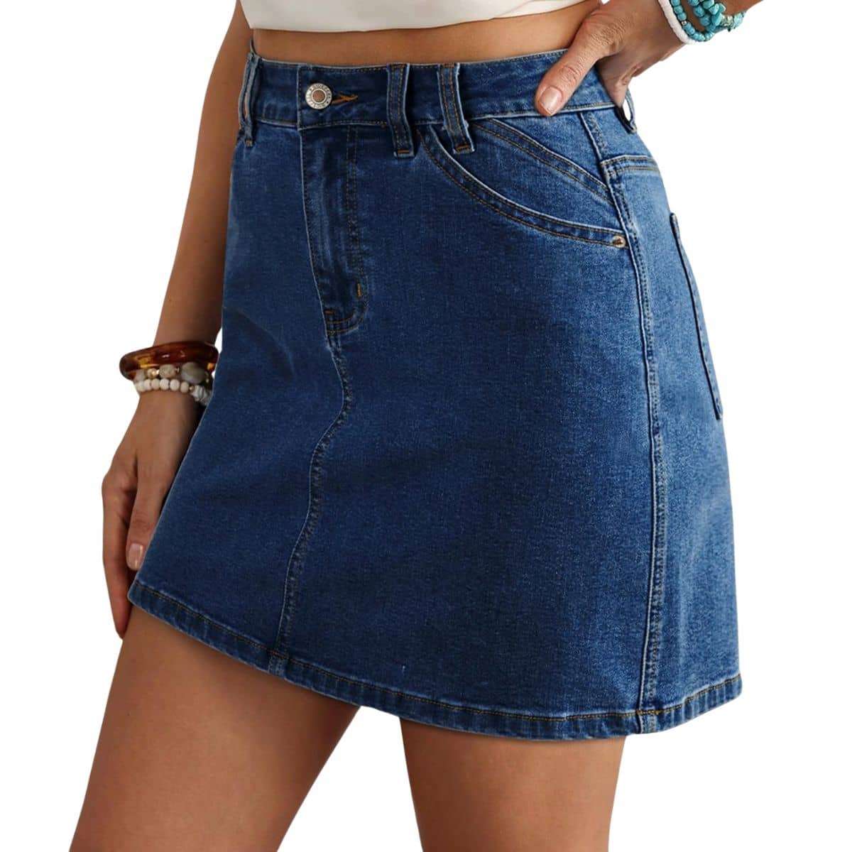 Women’s High Waist Denim Mini Skirt