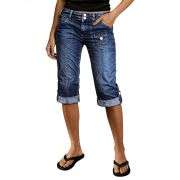 Women’s Mid Rise Straight Leg Denim Capris