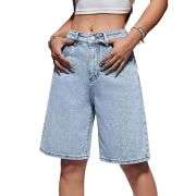 Women’s Low Rise Long Bermuda Denim Shorts