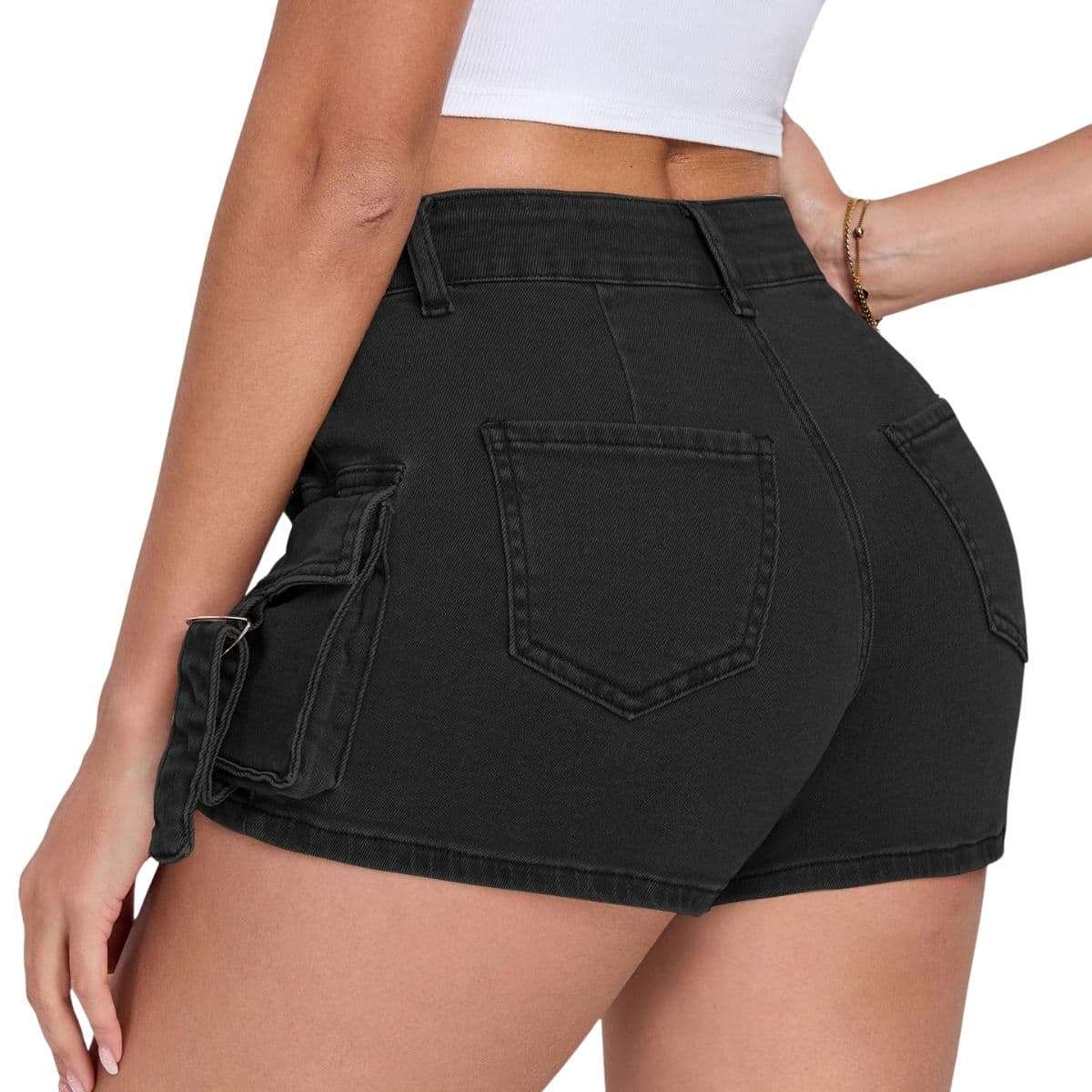 Women’s Y2K Cargo Denim Ultra Shorts