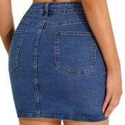 Women’s Rhinestone Stretch Sparkly Y2K Denim Mini Skirt