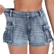 Women’s Y2K Cargo Denim Ultra Shorts