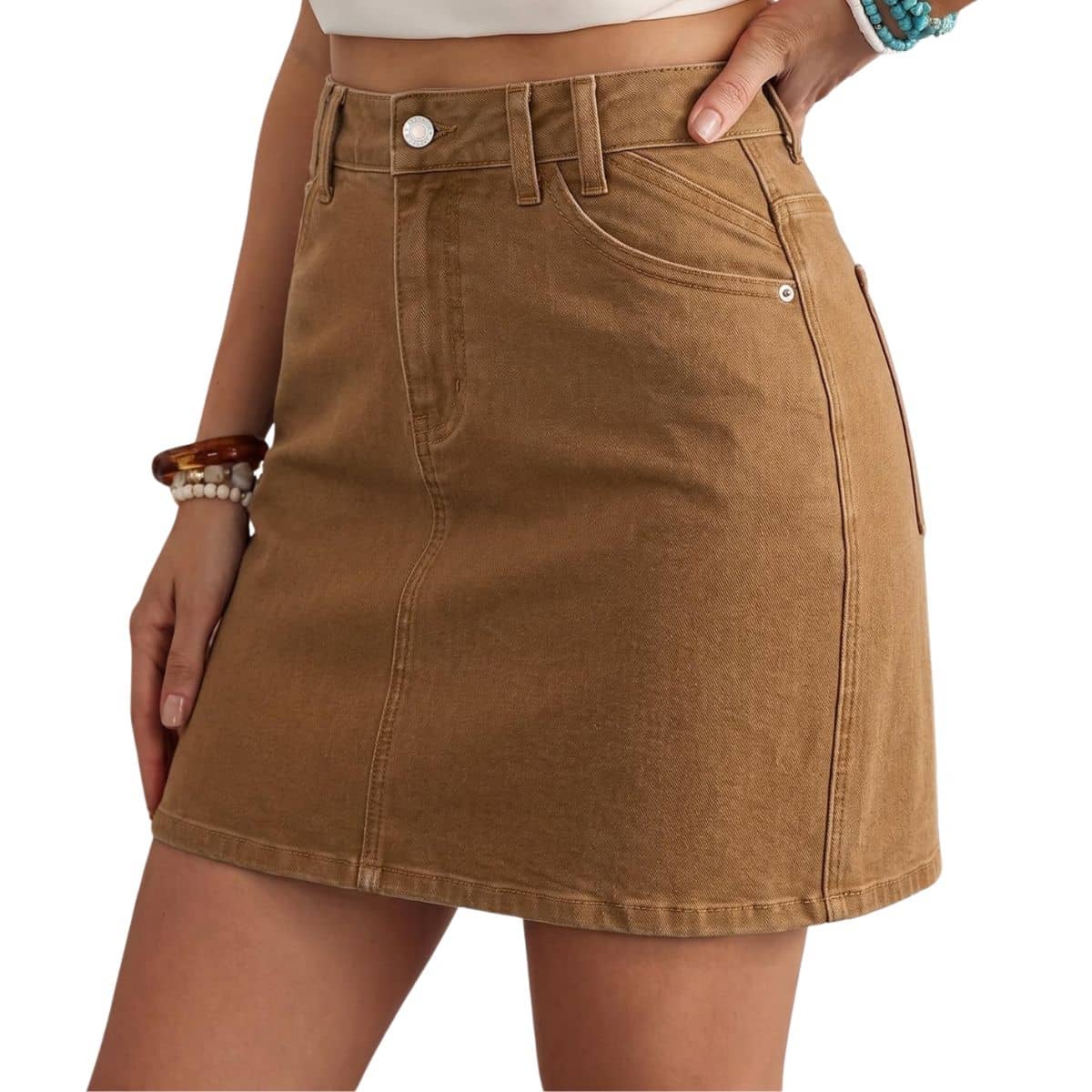 Women’s High Waist Denim Mini Skirt