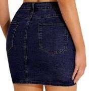 Women’s Rhinestone Stretch Sparkly Y2K Denim Mini Skirt