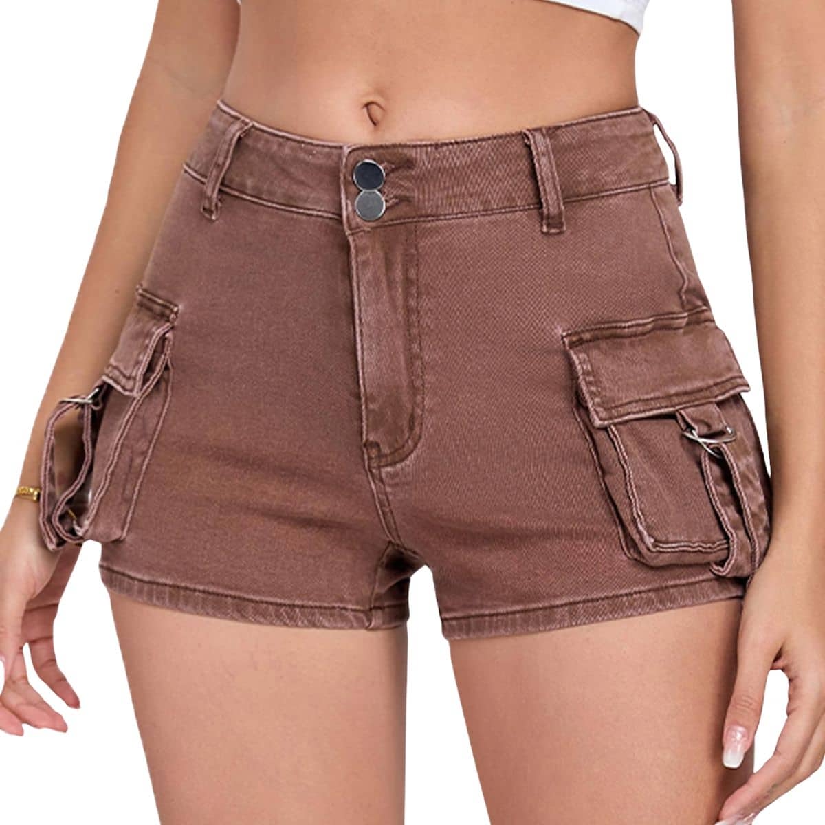 Women’s Y2K Cargo Denim Ultra Shorts