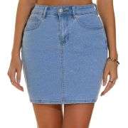 Women’s Rhinestone Stretch Sparkly Y2K Denim Mini Skirt