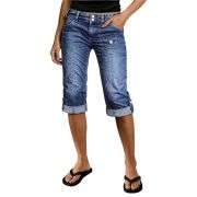 Women’s Mid Rise Straight Leg Denim Capris
