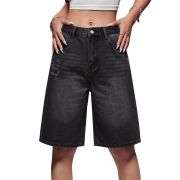 Women’s Low Rise Long Bermuda Denim Shorts