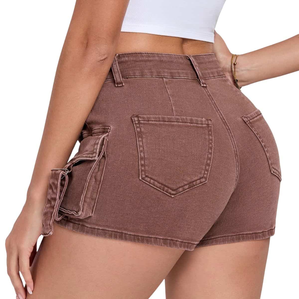 Women’s Y2K Cargo Denim Ultra Shorts