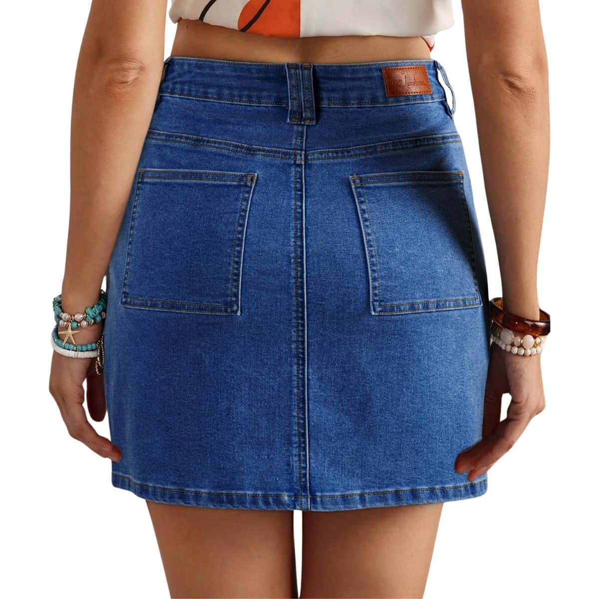 Women’s High Waist Denim Mini Skirt