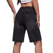 Women’s Low Rise Long Bermuda Denim Shorts