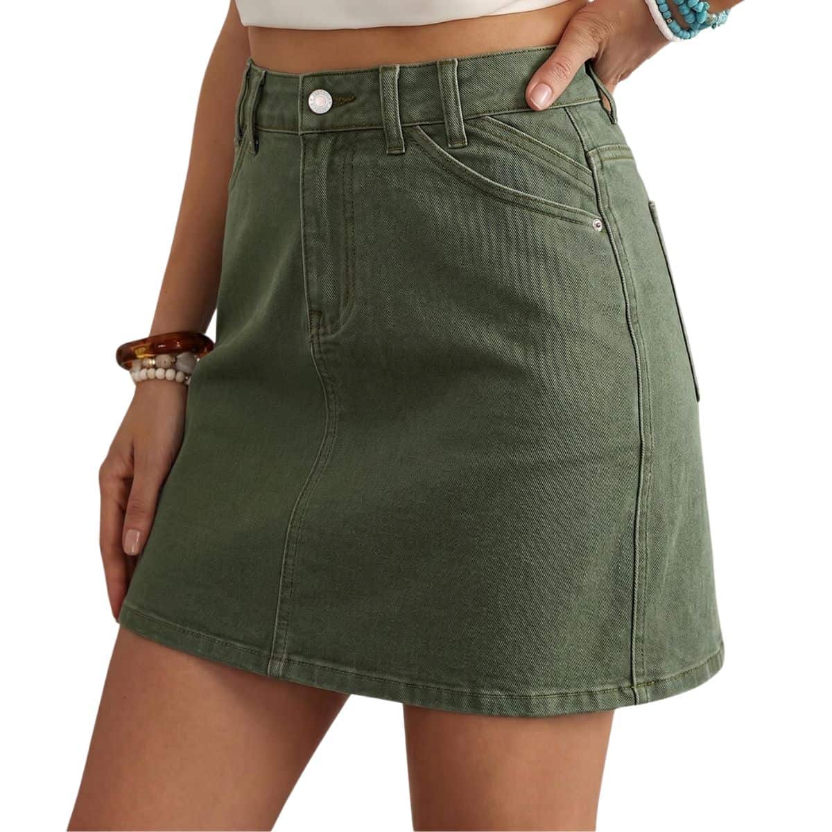 Women’s High Waist Denim Mini Skirt