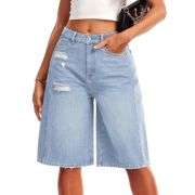Women’s Casual Denim Bermuda Shorts