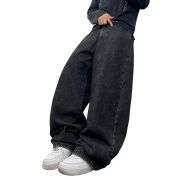 Men’s Y2K Floral Embroidered Baggy Jeans