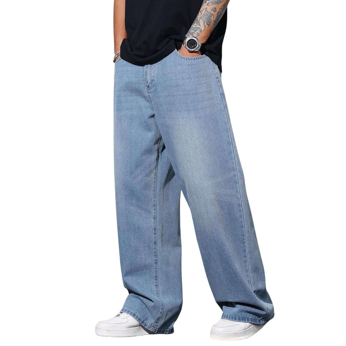 Men’s Y2K Wide Leg Baggy Jeans