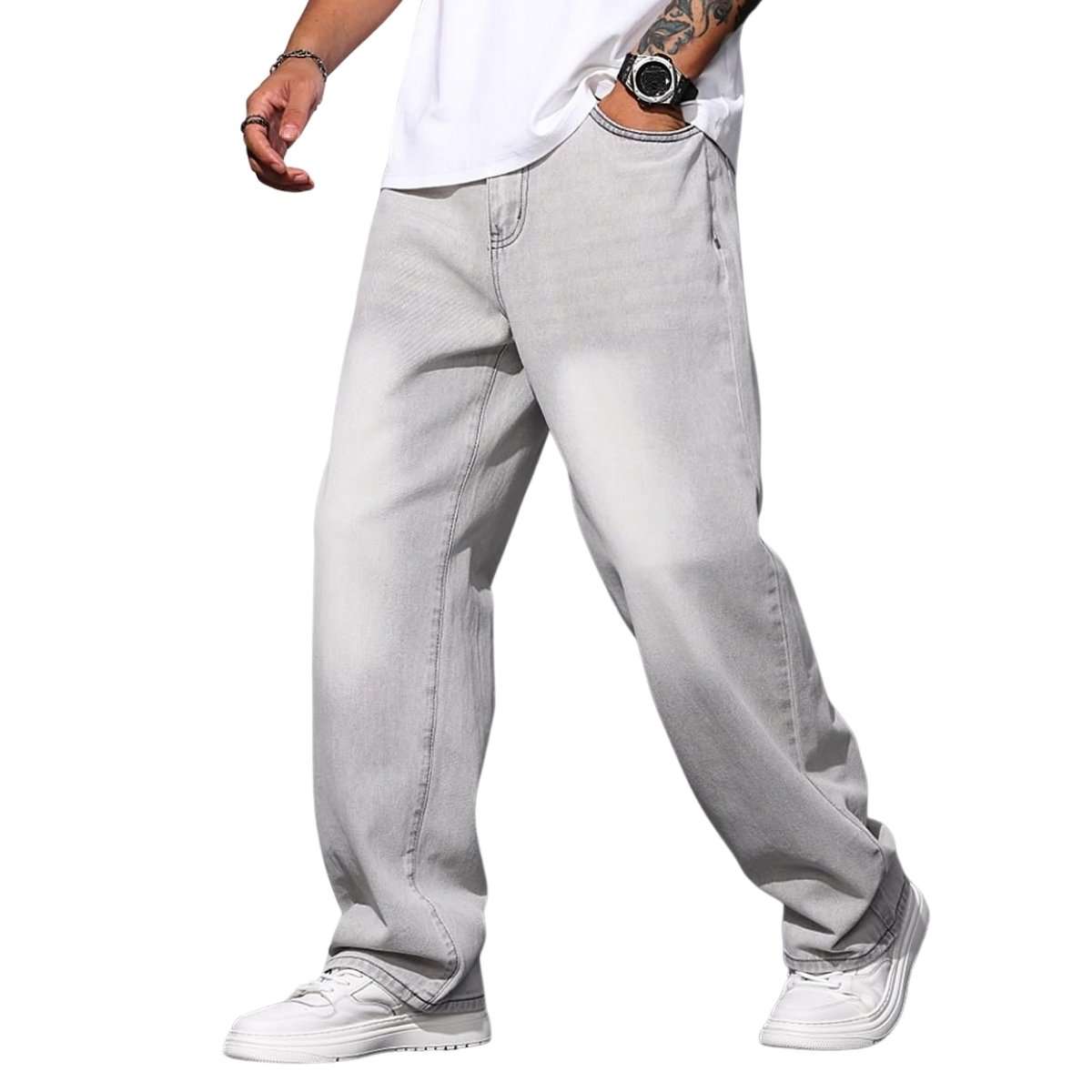 Men’s Y2K Wide Leg Baggy Jeans