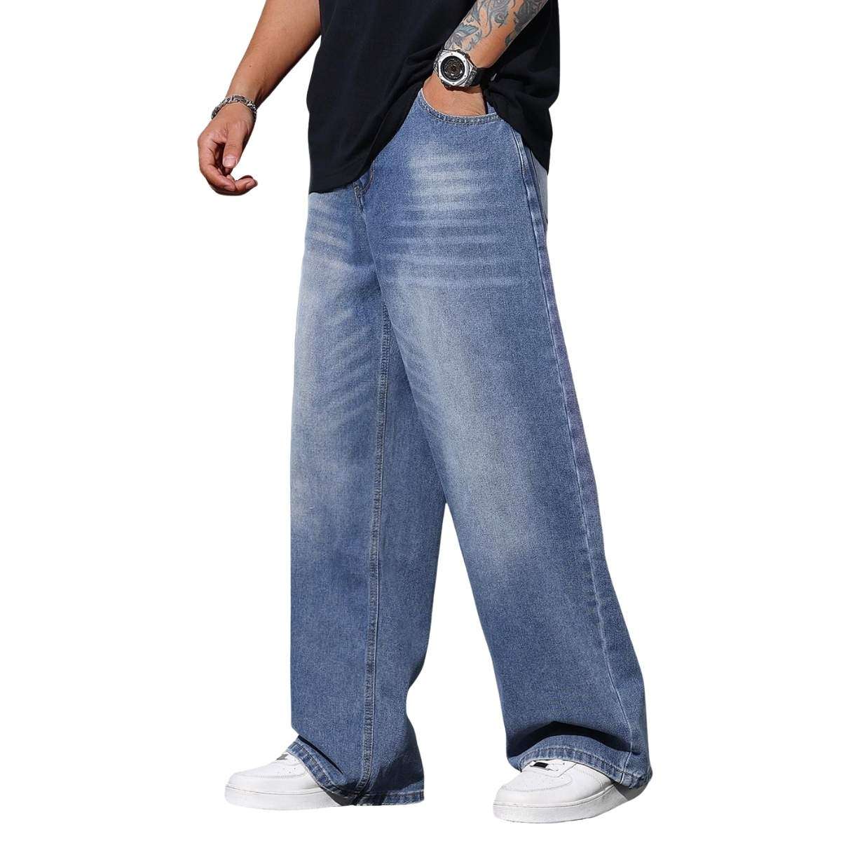 Men’s Y2K Wide Leg Baggy Jeans