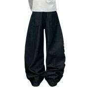 Men’s Y2K Floral Embroidered Baggy Jeans