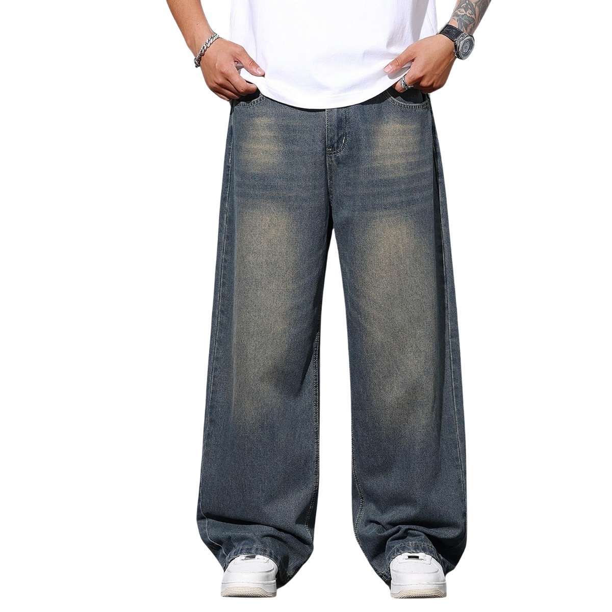 Men’s Y2K Wide Leg Baggy Jeans