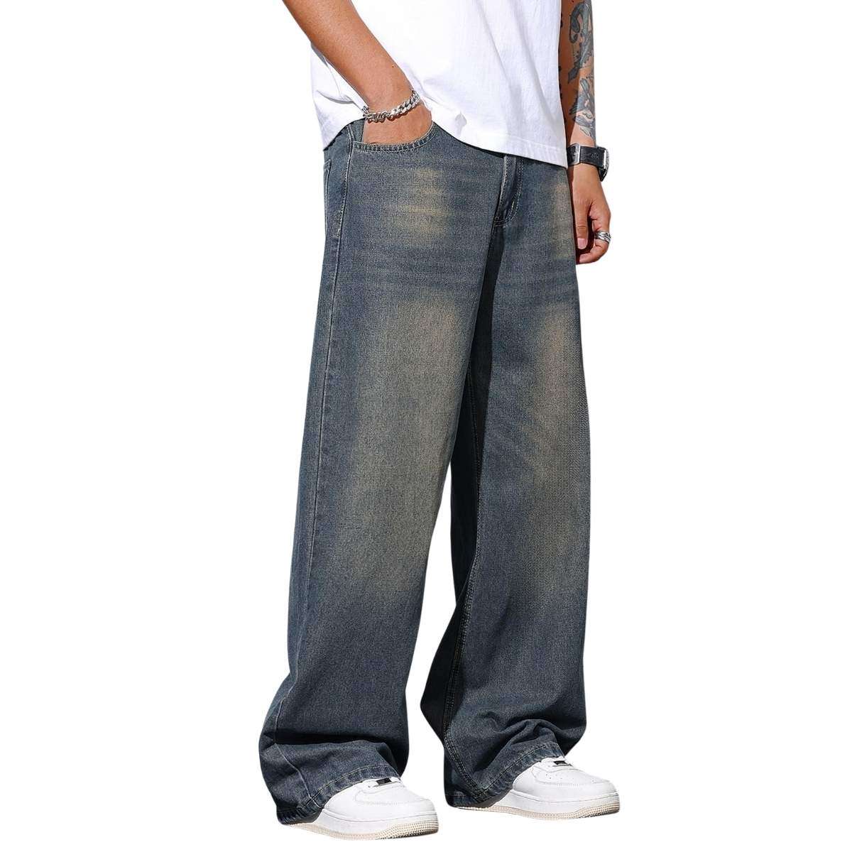 Men’s Y2K Wide Leg Baggy Jeans